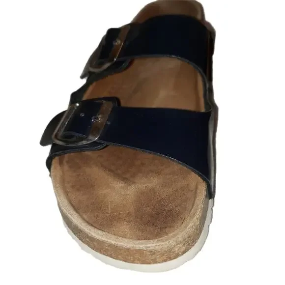 Biostep 2 strap sandals,  black patent leather sz 9 - Picture 8 of 11